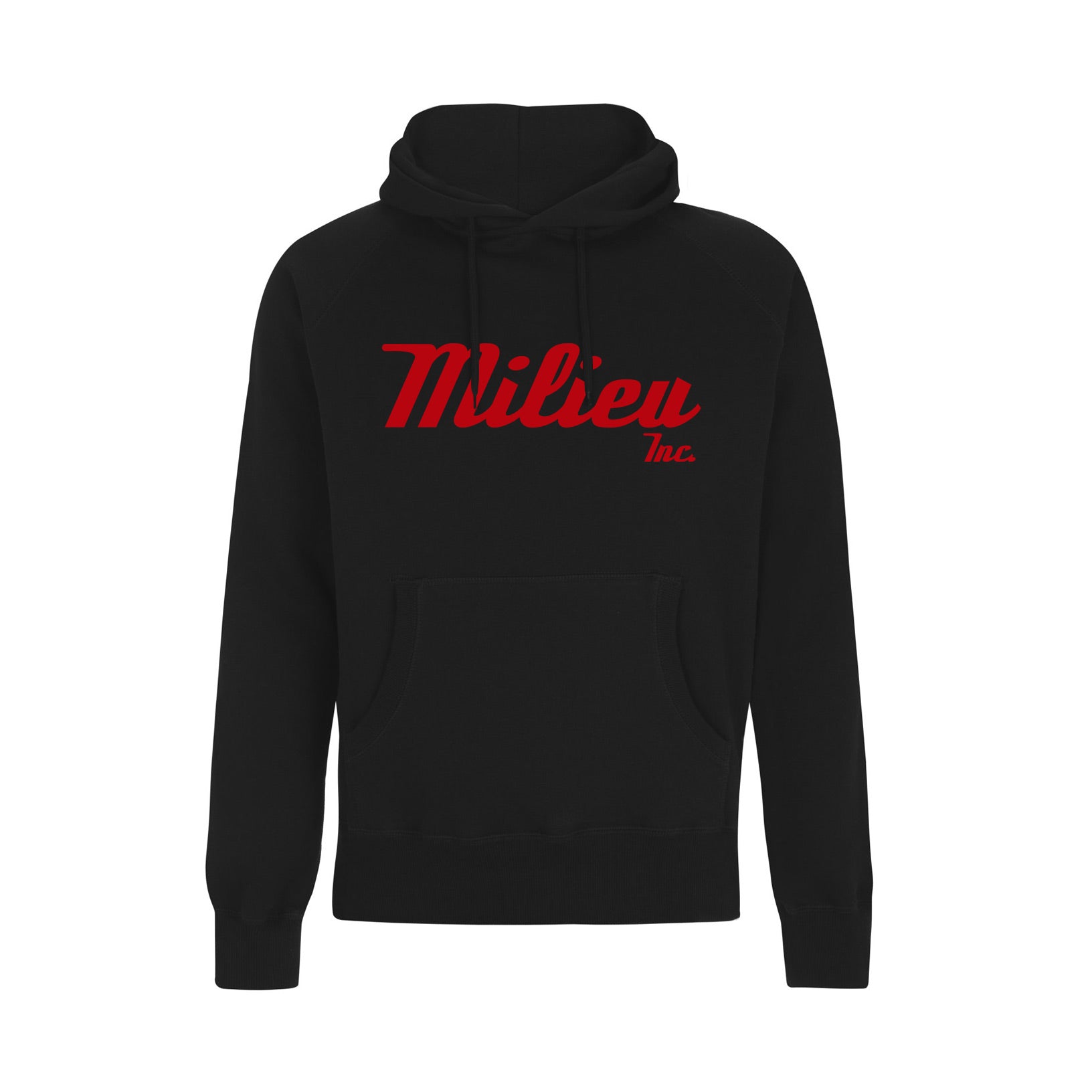 Milieu Inc. - Hoodie Black/Red