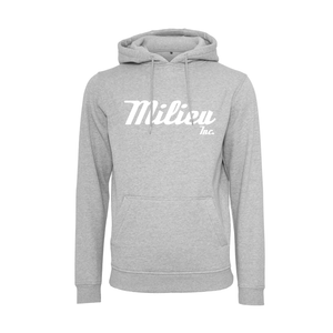 Milieu Inc. - Hoodie Heather Grey/White